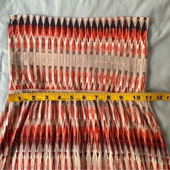 Cynthia Rowley•strapless maxi dress•size xs•Rayon blend•multi-color/coral - Picture 10 of 10